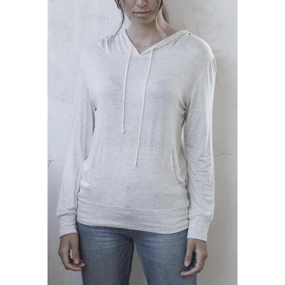 Ash Oatmeal Front-Pocket Hoodie